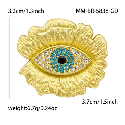 Beaut&Berry Luxury Glossy Devil's Eye Brooches for Women Unisex Novelty Pins Casual Party Jewelry Accessories Gifts Decoration