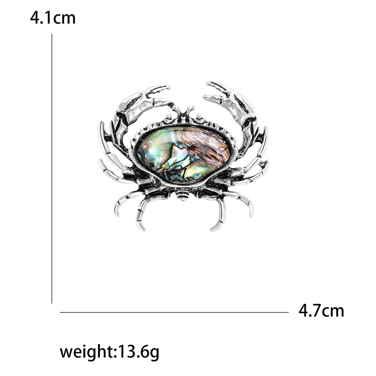 Enamel Rhinestone Crab Brooches For Women Unisex Animal Pins Multi-color Available Casual Party Accessories Gifts