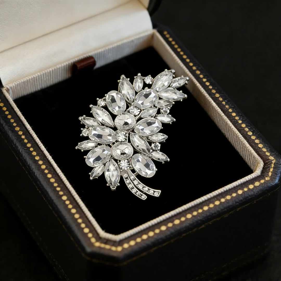 Baroque Luxury Flower Brooch Pin Elegant Jewelry Accessories for Men Women Wedding Party Gift