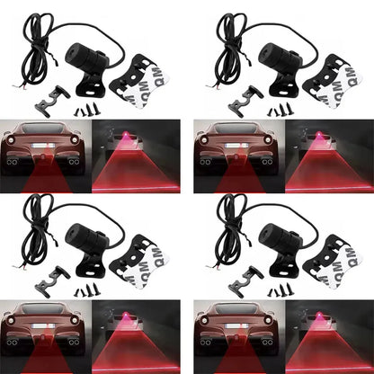 1-6Set Car Auto LED Laser Fog Light Vehicle Anti-Collision Taillight Brake Warning Lamp Anti-Collision Car End Rear Tail Fog