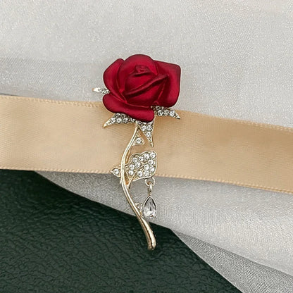 Small Cute Little Girl In Black Dress Nurse Brooches Rhinestone Crystal Brooch Pin Drop Oil Corsage Clothing Coat Jewelry
