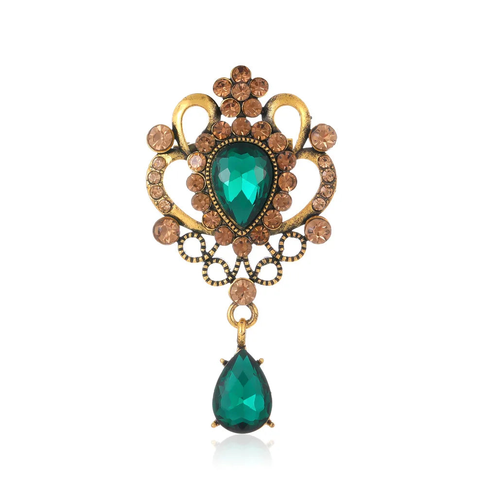 High fashion pins court vintage crystal brooch fashion pendant wedding women's brooch pin jewelry gifts
