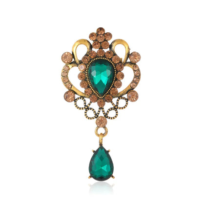 High fashion pins court vintage crystal brooch fashion pendant wedding women's brooch pin jewelry gifts