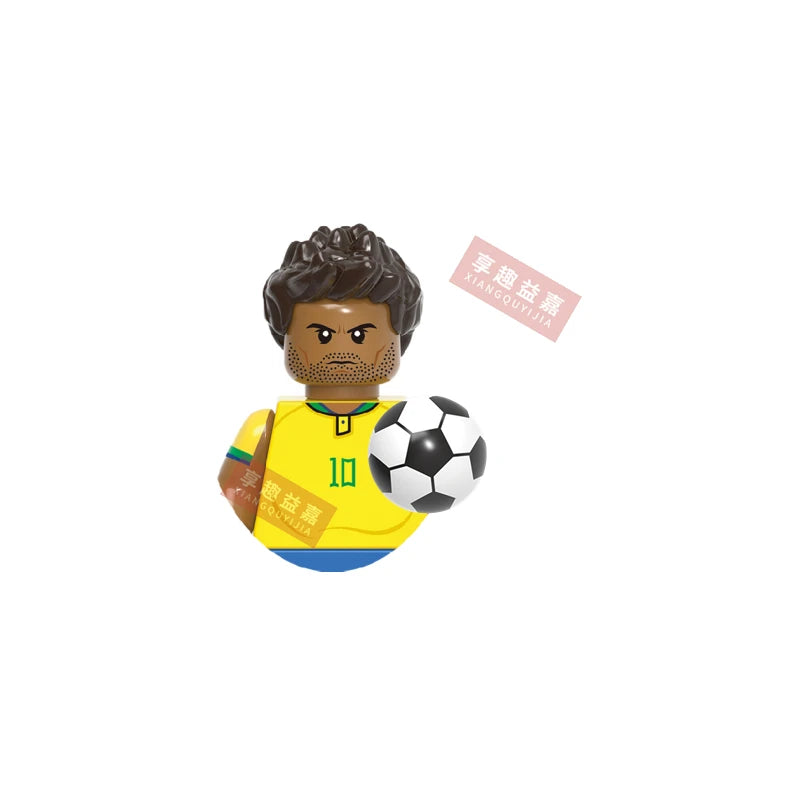 2026 NEW World Famous Football Players Figurine Messi Ronaldo Neymar Lewandowski Mini Action Building Block Model Toy Kids Gifts