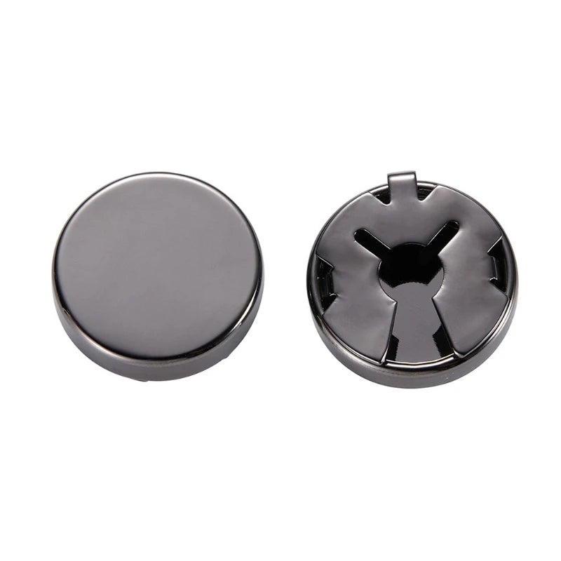1 Pair Brass Round Button Cover Cufflinks Formal Shirt Cuff Links Fine Details Imitation Cuff Links for Photo Shooting