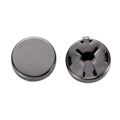 1 Pair Brass Round Button Cover Cufflinks Formal Shirt Cuff Links Fine Details Imitation Cuff Links for Photo Shooting
