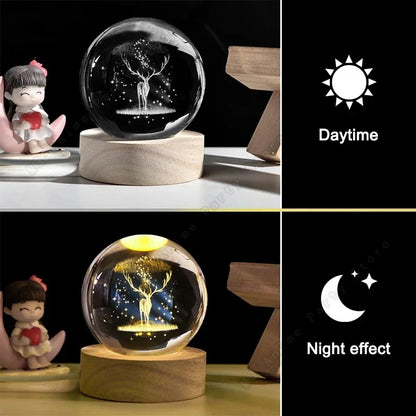 System Galaxy Table Lamp Glowing Moon Sphere For Bedroom Decoration Gift