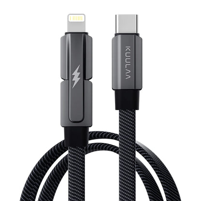 KUULAA 2 in 1 USB C Cable 60W PD Fast Charging Wire for iPhone 15 14 Pro Max iPad HUAWEI Xiaomi Tablets Type C Cable