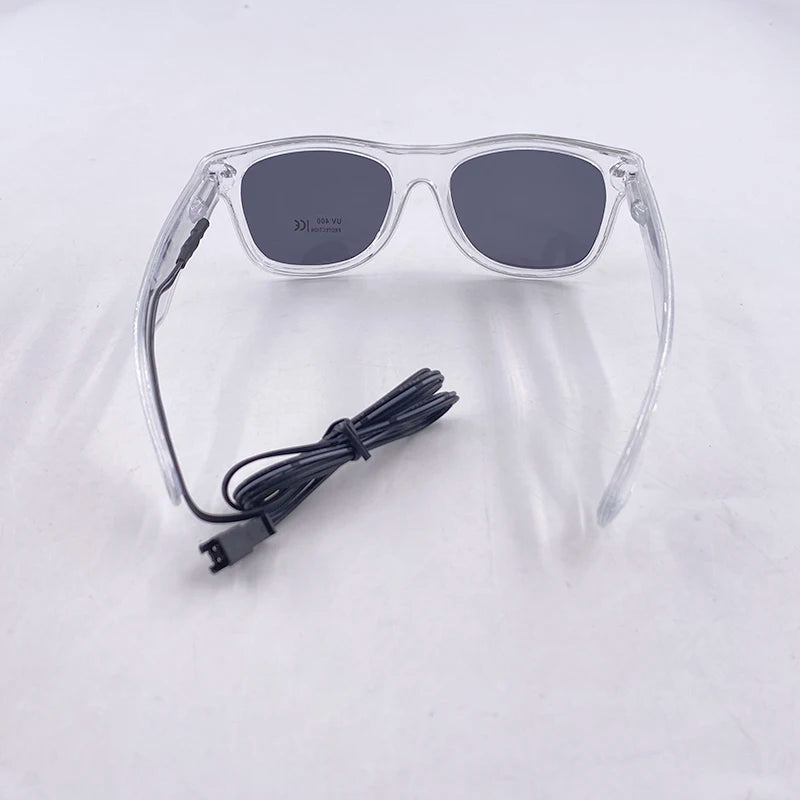 Light Up Led Glasses Neon Party Luminous Glasses EL Wire Glowing Sunglasses Novelty Gift for Adult Glow Bright Light Supplies