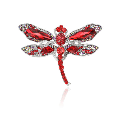 Beaut&Berry Crystal Dragonfly Brooches for Women Unisex insect Pins Multi-coloured Optional Casual Party Accessories Gifts