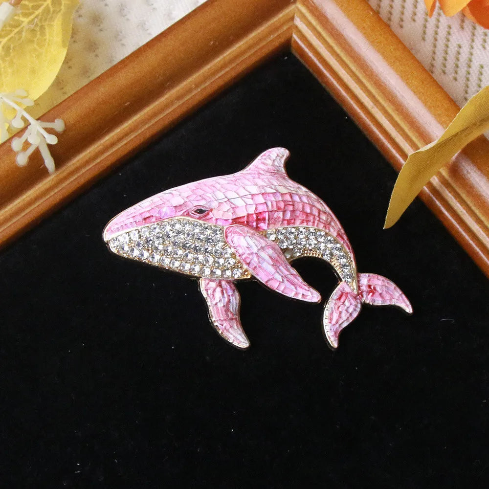 Baroque-style Luxury Whale Animal Design Brooches for Men and Women, Jewelry and Accessories, Wedding, Holiday, and Party Gifts
