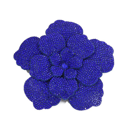 Three-dimensional Rhinestone Camellia Rose Brooch for Women's Fashion Pin High-end Luxury Jewelry Accessories Party Gift Corsage