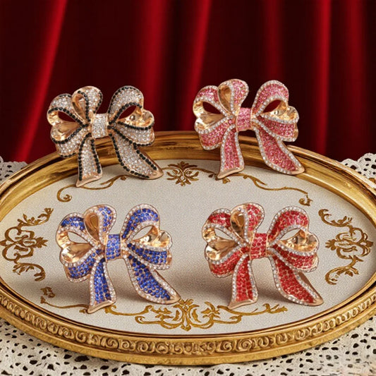 Baroque Luxury Beautiful Bow Design Men's and Women's Brooch Pin, Jewelry Accessories for Clothing, Wedding Holiday Party Gift