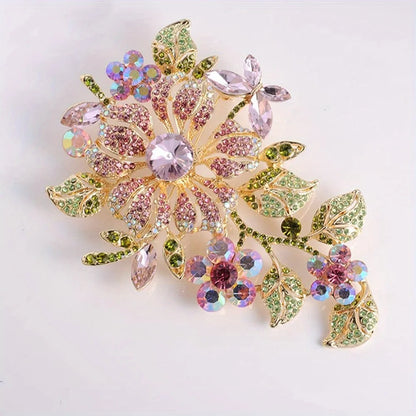 Baroque Luxury Flower Design Men's and Women's Brooch Pins，Jewelry & Accessories，Wedding Holiday Party Couple Surprise Gift