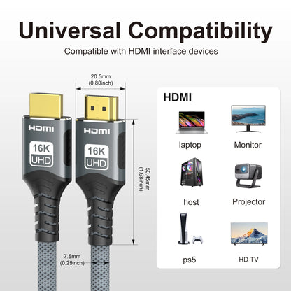 High Refresh Rate 8K@120Hz HDMI 2.2 Cable 96Gbps Supports 4K@240Hz 2K@360Hz HDR eARC for PS5 Xbox Switch TV Laptop