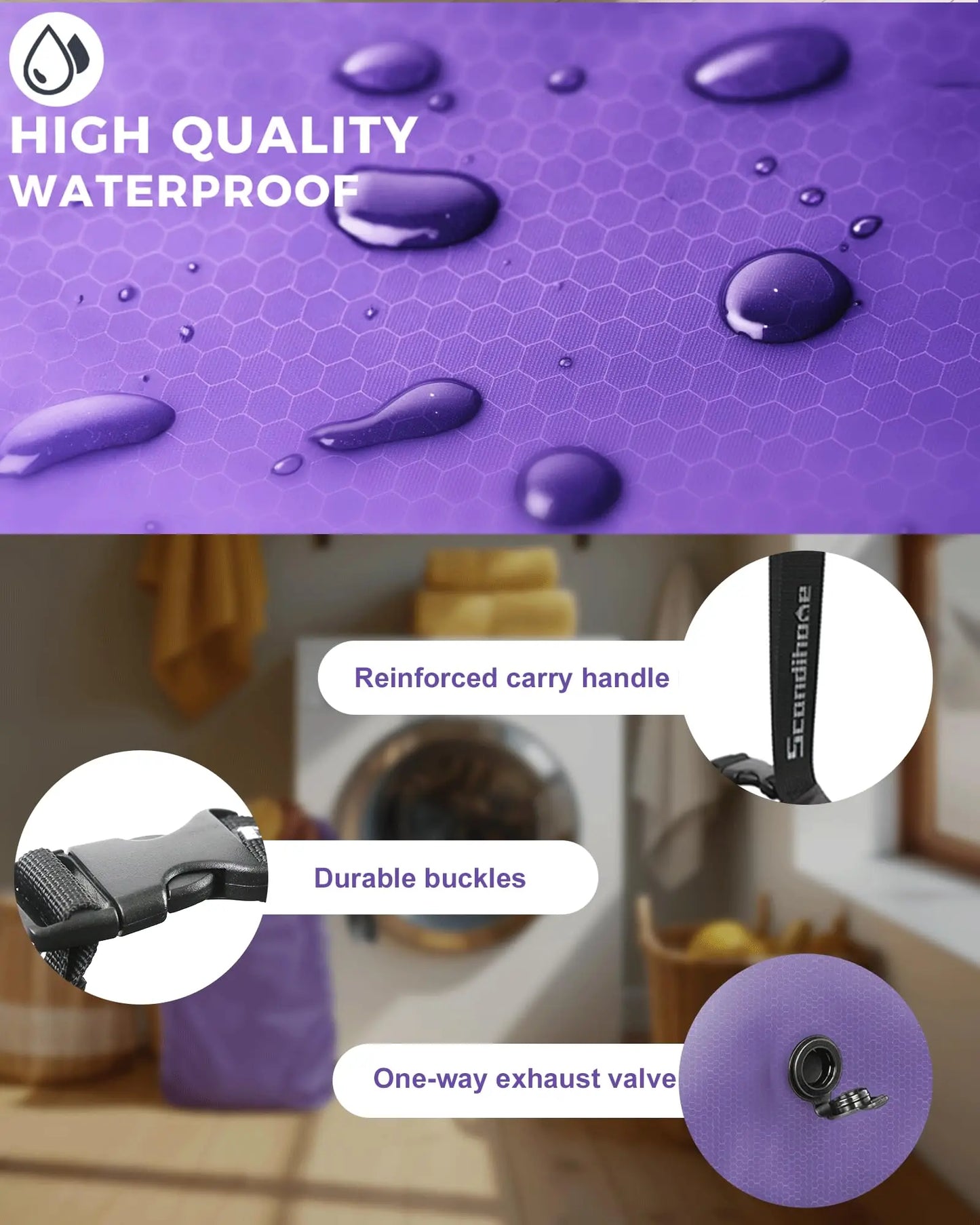 Bump Free Compression Bag for Travel Waterproof Vacuum Storage Bag Space Saver Organizer for Clothes Camping Gym Packing Cubes