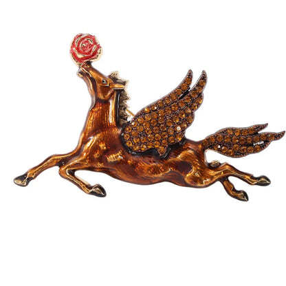 SKEDS Zodiac Horse Year Series Brooch High-End Luxury Chinese Style 2026 Birth Year Accessory Exquisite Animal Pin Gift