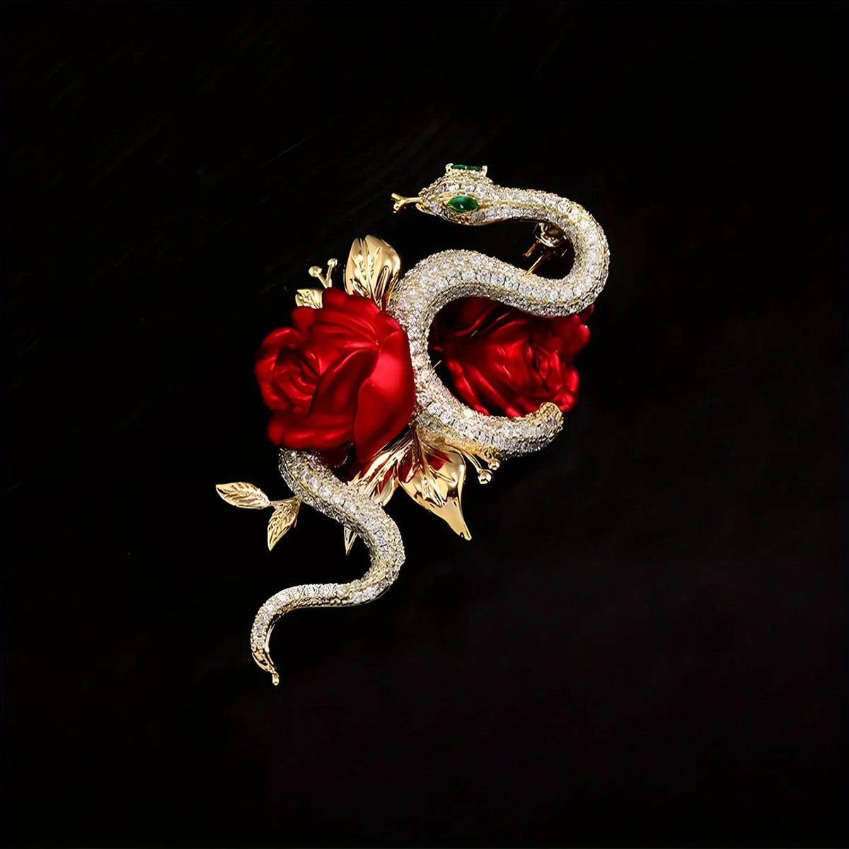 SKEDS Women Men Fashion Exquisite Colorful Rhinestone Snake Brooch Pin Elegant Lady Crystal Shining Animal Badges Corsages