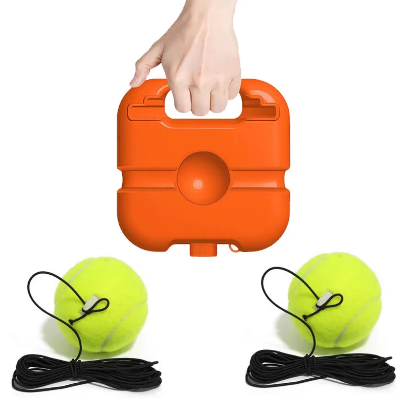 Professional Tennis Training Aids Base With Elastic Rope Ball and placed Tennis Racket base Tennis Trainer Tennis Practice Tool