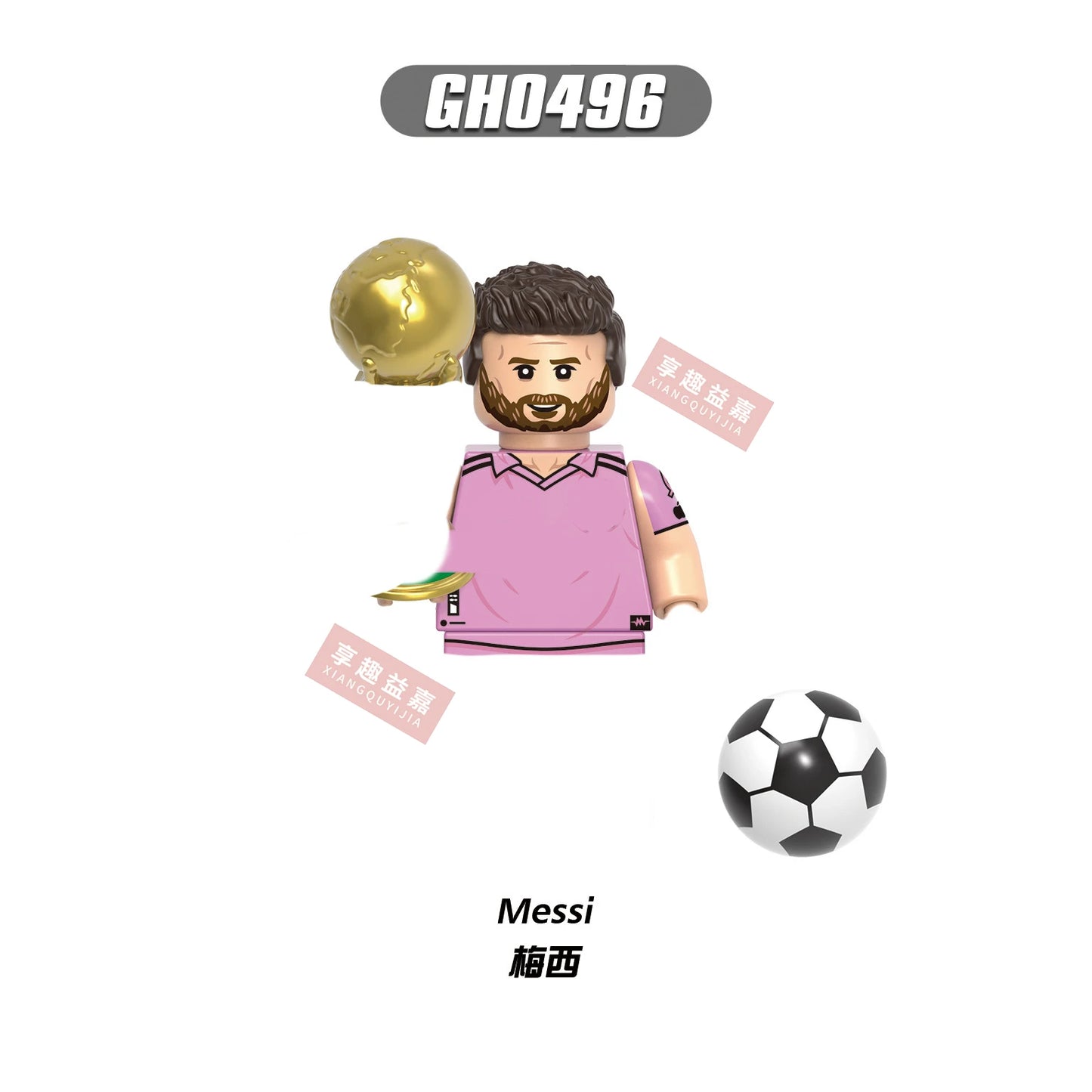 2026 NEW World Famous Football Players Figurine Messi Ronaldo Neymar Lewandowski Mini Action Building Block Model Toy Kids Gifts