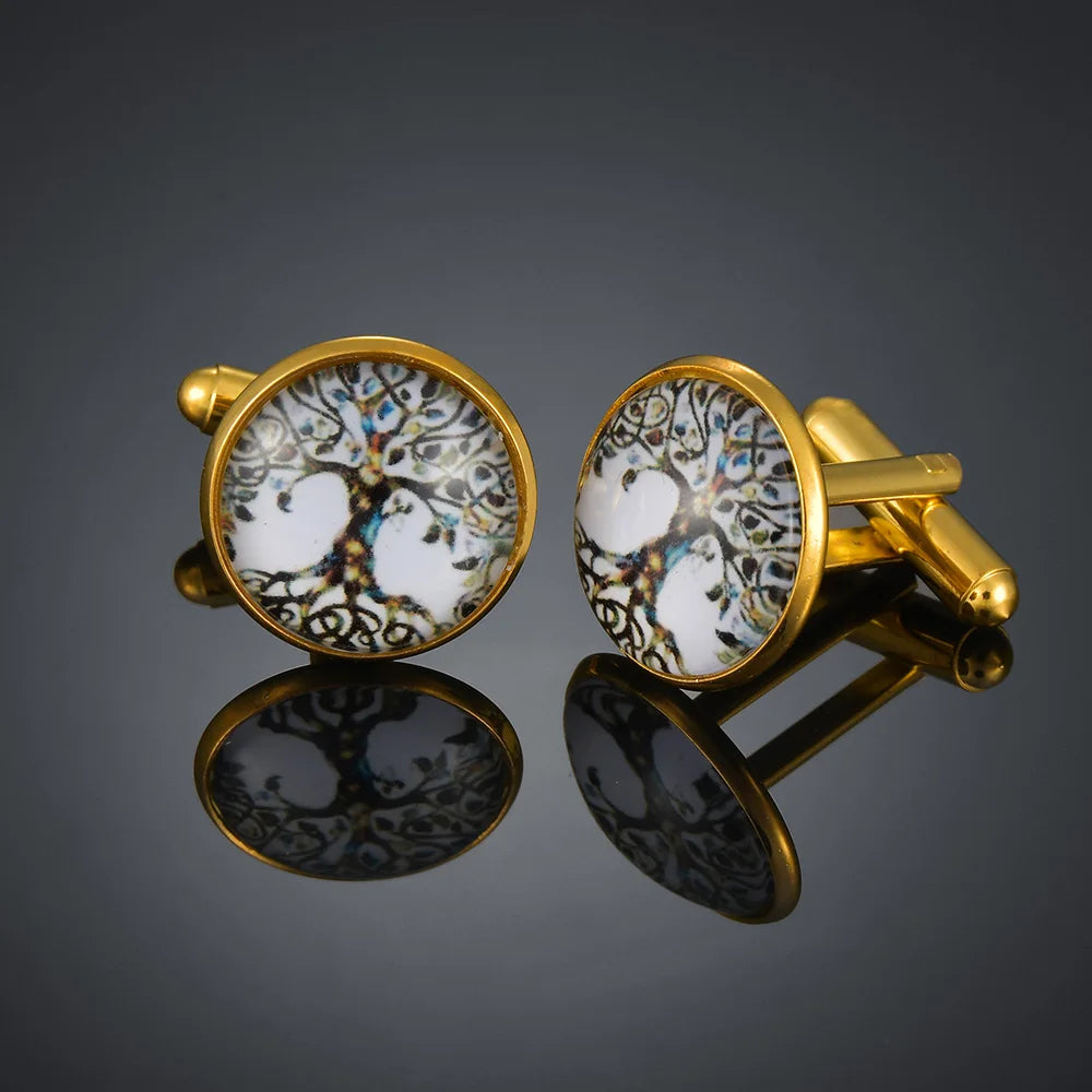 Copper material, plating, entertainment, hobbies, cufflinks, musical notes, chromatics, piano, guitar, French shirt, acce