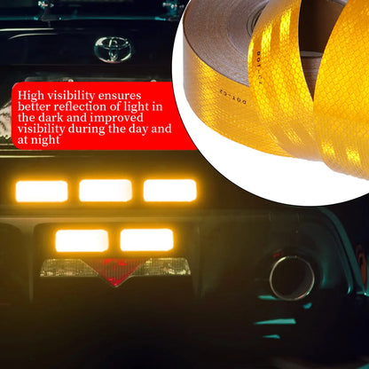 DOT-C2 Reflective Safety Tape Yellow Conspicuity Waterproof Reflector Sticker For Vehicles Trailers Boats Sign