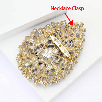 Beaut&Berry Luxury Crystal Flower Brooches for Women Unisex Water Drops Pins Friends Party Gifts Banquet Jewellery Accessories