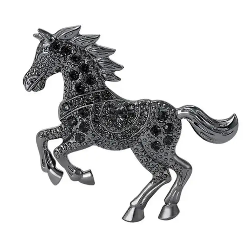 High-End Horse Year Brooch Cute Fun Steed Collar Pin Chinese Style Light Luxury Creative Accessory