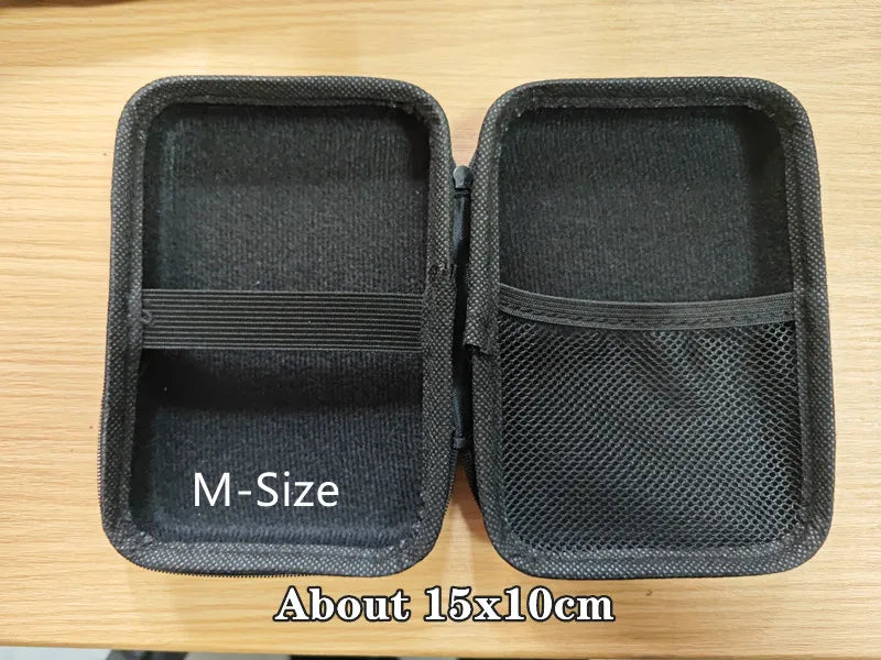 1/2pcs Portable Eva Storage Bag Zipper Pouch Mobile Phone Charger Protection Bag Mobile Hard Disk Bag U Disk Data Cable Storage
