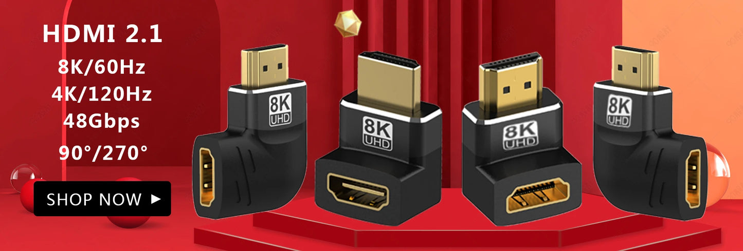 HDMI 2.1 Extension Cable 8K@60Hz HDMI 2.1 Male-Female Bi-Directional 48Gbps 4K@120Hz For HDTV RTX PS5 Xbox HDR Video PC Laptop