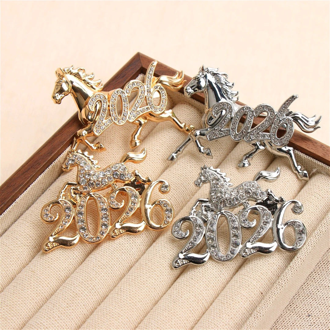 Luxury 2026 Year of the Horse Design Brooch for Men and Women, JewelryAccessories, Wedding, Holiday, Party, Couple'sSurpriseGift