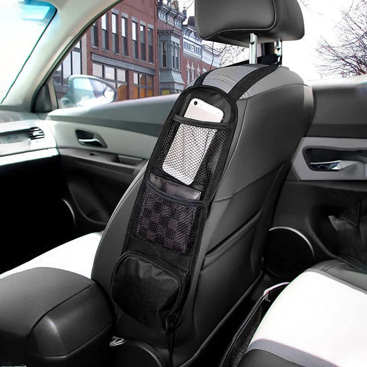 Multifunctional Zipper Storage Bag Car Side Storage Bag with Mesh Pocket for Things Holder Suitable for Cars