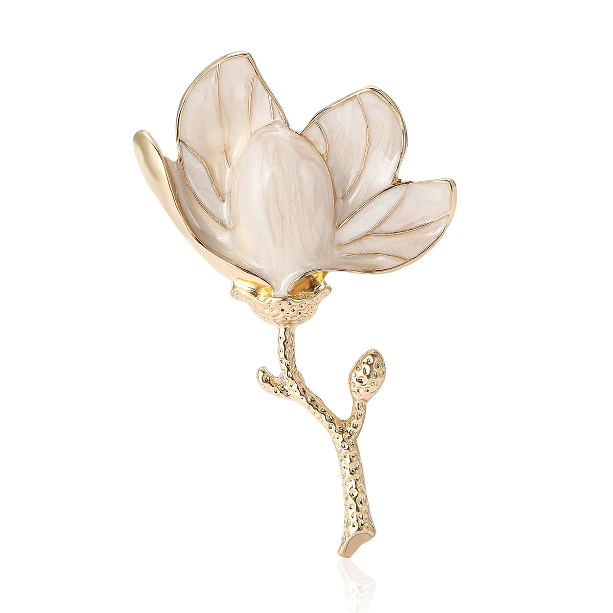 Beaut&Berry Luxury Crystal Glass Flower Brooches for Women Unisex Plant Pins Casual Party Accessories Gifts Friends Decoration