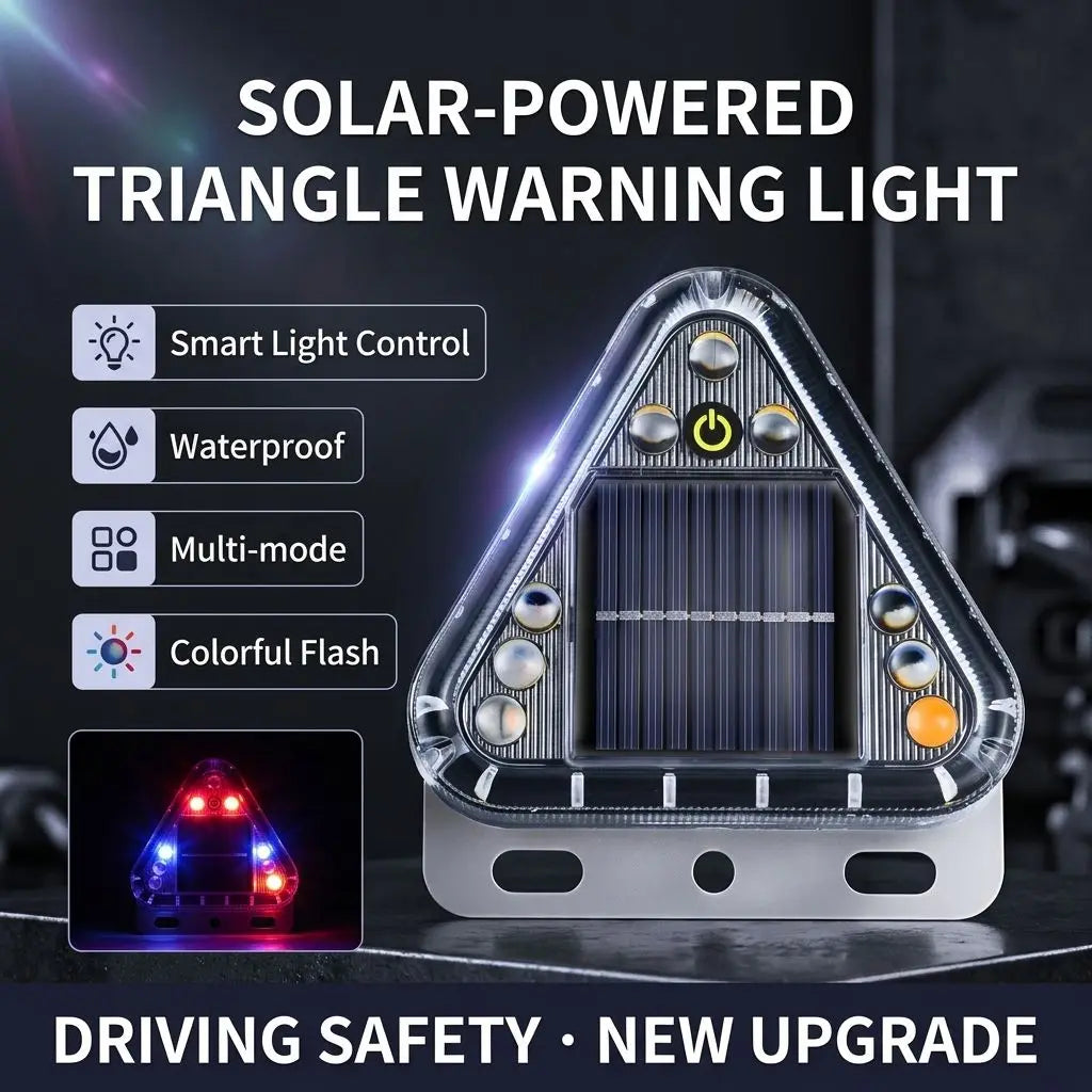 Solar Strobe Warning Light Anti-Collision Flashing Light Truck Night Display Wide for Cars Motorcycles Anti-Rear Collision Stop