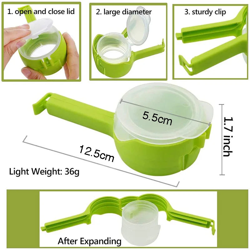 Snack Sealing Clip Plastic Fresh Keeping Sealer Clamp Food Saver Travel Kitchen Accessories Seal Food Storage Bag Clip