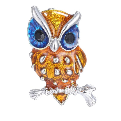 Lovely Owl Brooches Korean Trendy Rhinestone Brooch Badge Pin Bird Animal Party Casual Suit Decoration Badge Women Corsage Gifts