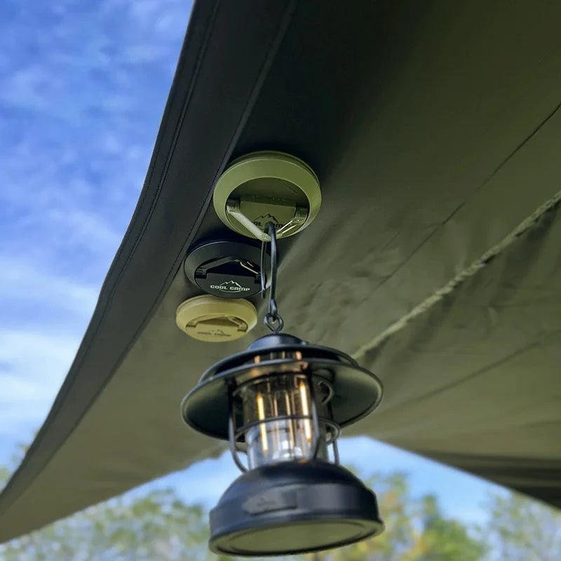 Outdoor Magnetic Hooks, No-Drill Magnetic Hanging Cups, Hooks for Camping Awnings, Tents, and Lights, Outdoor Camping Supplies.