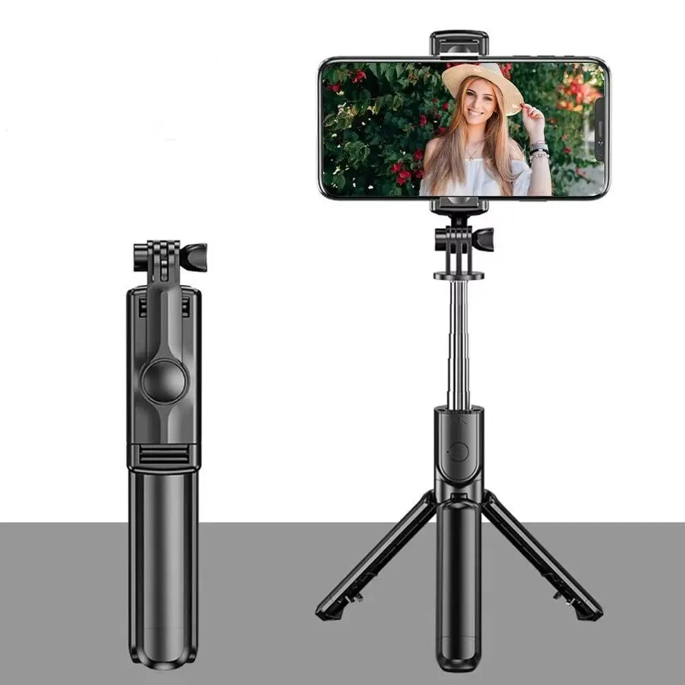 Wireless Selfie Stick for Smartphone 44 Inch Tripod with Bluetooth Remote Foldable Stand for Vlog Shooting Record