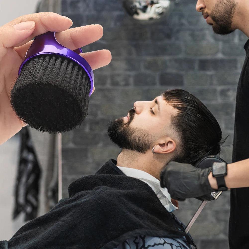 Ring Neck Duster Barber Remove Loose Hair Brush Hair Cutting Brush Soft Hair Cleaning Brush Hairdressing Tools