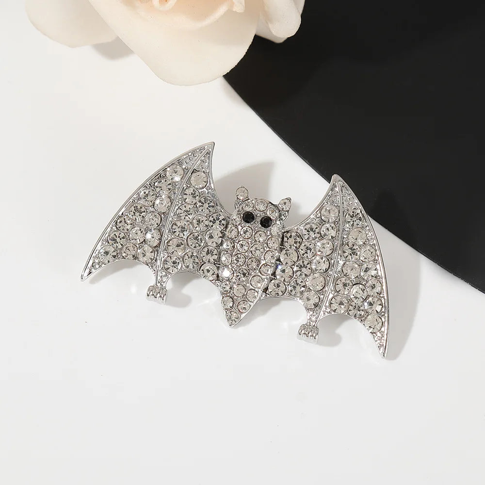 Funny Bat Brooch Gothic Lapel Pin For Women Clothing Coat Sweater Halloween Holiday Party Jewelry Accessories Gift