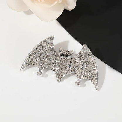 Funny Bat Brooch Gothic Lapel Pin For Women Clothing Coat Sweater Halloween Holiday Party Jewelry Accessories Gift