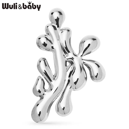 Wuli&baby Stainless Steel Viable Sperm Brooches For Women Unisex 2-color Art Design Sperms Party Causal Clothes Pins Gifts