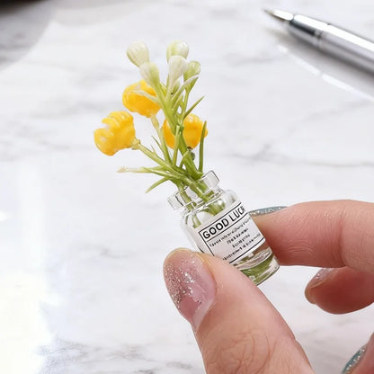 1/30Pcs Cute Mini Fridge Magnet Mini Small Vase frigerator Home 3D Vase Artificial Flower Magnet Kitchen Decoration Accessories