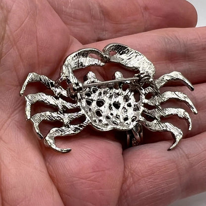 New fashion blue crystal crab brooch for women and men cute animal brooch fashion banquet jewelry holiday gift