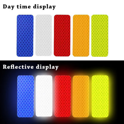 5pcs/set Car Bumper Reflective Safety Strip Stickers Car Reflective Sticker Reflective Warning Safety Tape