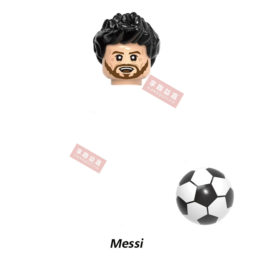 2026 NEW World Famous Football Players Figurine Messi Ronaldo Neymar Lewandowski Mini Action Building Block Model Toy Kids Gifts
