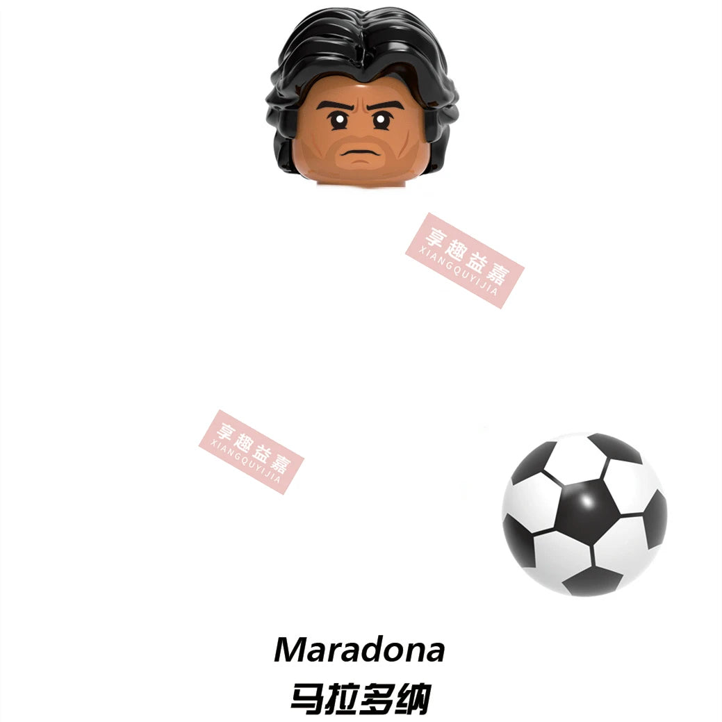 2026 NEW World Famous Football Players Figurine Messi Ronaldo Neymar Lewandowski Mini Action Building Block Model Toy Kids Gifts