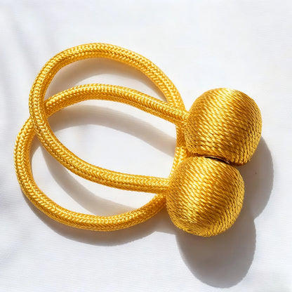 2pcs Magnetic Curtain Tiebacks, Ball Shape Rope Buckle, No Drilling Creative Curtain Straps, Multiple Colors Available