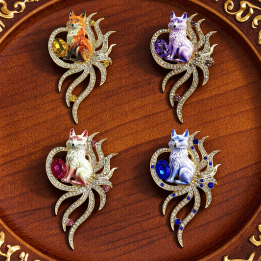 Baroque Luxury Fox Animal-Themed Brooches for Men and Women, Jewelry, Fashion Accessories, and Party Gifts