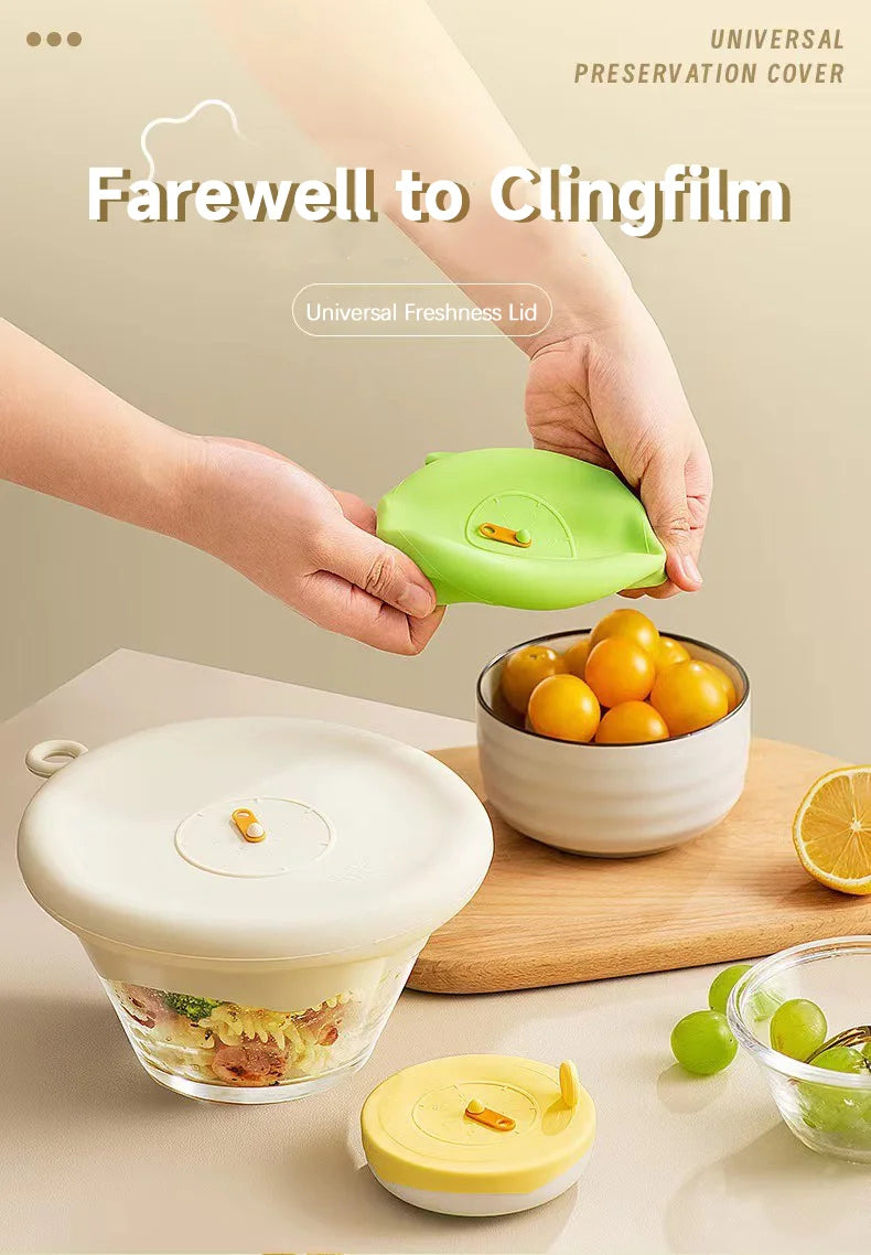 Silicone Kitchen Utensils Fresh-keeping Stretch Universal Bowl Cover Refrigerator Microwave Oven Sealed